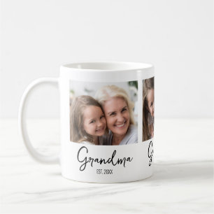 Anpassbares 3-Foto-Oma-Gründungsjahr Kaffeetasse