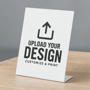 Anpassbares 8x10" leeres Vorlagendisplayschild  Sockelschild
