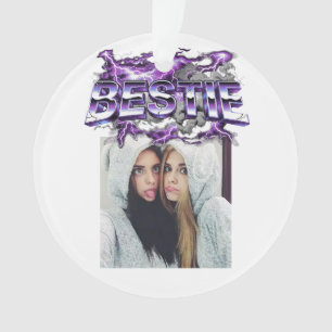 Anpassbares 90er Vintage-Bootleg-Bestie-Foto Ornament