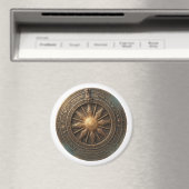 Anpassbares altes Dhamma-Rad-Erbe Rund B Magnet (In Situ (Geschirrspüler))