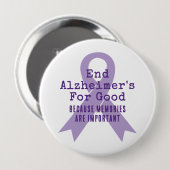 Anpassbares Alzheimer-Bewusstsein Button (Vorne & Hinten)