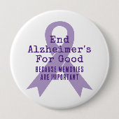 Anpassbares Alzheimer-Bewusstsein Button (Vorderseite)