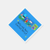 Anpassbares Atompalmsprings Cocktail-Party Serviette (Ecke)