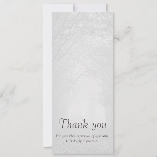 Anpassbares Beileid dank vertikaler Fotokarte Einladung (Vorderseite)