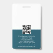 Anpassbares Berufliches ID-Abzeichen Ausweis (Rückseite)