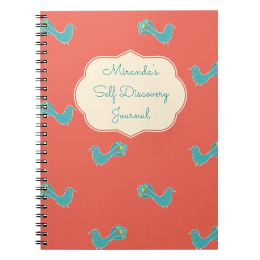 Anpassbares Blue Bird Self Discovery Journal Notizblock (Vorderseite)