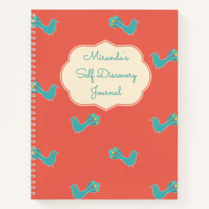 Anpassbares Blue Bird Self Discovery Journal Notizblock