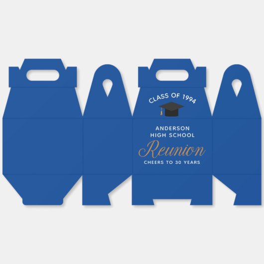 Anpassbares Blue High School Alumni Wiedersehen-Pa Geschenkschachtel (Ungeklappt)