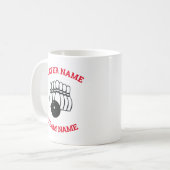 Anpassbares Bowling-Team-Logo Kaffeetasse (Vorderseite Links)