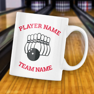 Anpassbares Bowling-Team-Logo Kaffeetasse