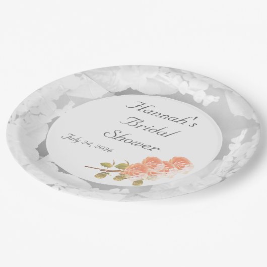 Anpassbares Brautparty Pappteller (Schrägansicht)