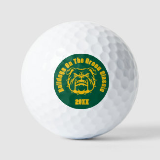 Anpassbares Bulldogge-Maskottchen Golf-Spendenvera Golfball