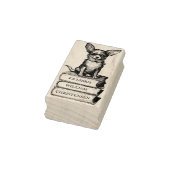 Anpassbares Chihuahua-Buchzeichen Gummistempel (Stempel)