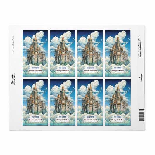 Anpassbares Cloud Castle-Buchzeichen (Vorne)