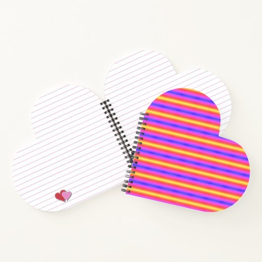 Anpassbares "Colorful Heart"-Notebook Notizblock (Innenseite)