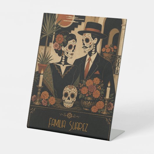 Anpassbares Dia De Los Muertos Schild (Vorderseite)