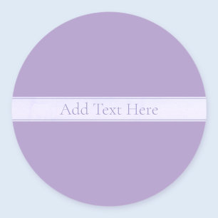 Anpassbares Elegantes Hell-Lila Violett Runder Aufkleber