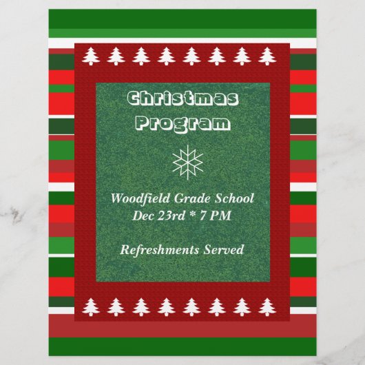 Anpassbares Ereignis: Weihnachtsprogramm Flyer (Vorne)