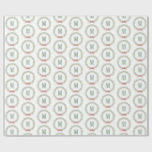 Anpassbares Feiertagsinitial Geschenkpapier (Flach)