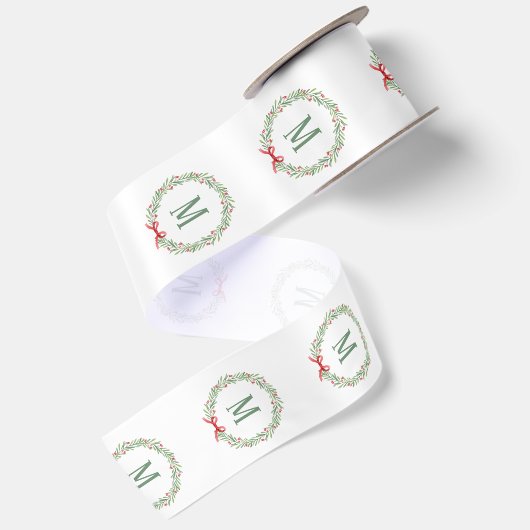 Anpassbares Feiertagsinitial Satinband (Rückseite)
