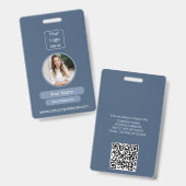 Anpassbares Firmen-ID-Abzeichen mit QR-Code Ausweis (Vorder- & Rückseite)