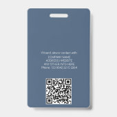 Anpassbares Firmen-ID-Abzeichen mit QR-Code Ausweis (Rückseite)