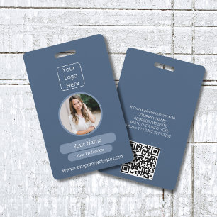 Anpassbares Firmen-ID-Abzeichen mit QR-Code Ausweis