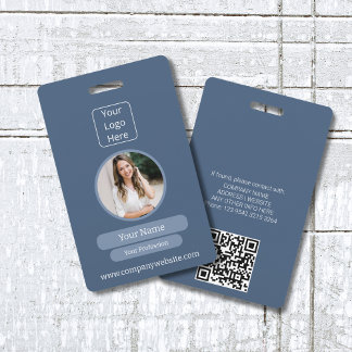 Anpassbares Firmen-ID-Abzeichen mit QR-Code Ausweis