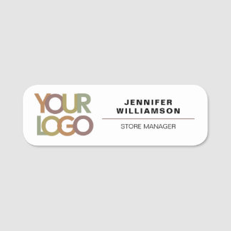 Anpassbares Firmenlogo & Mitarbeiternamensschild Namensschild