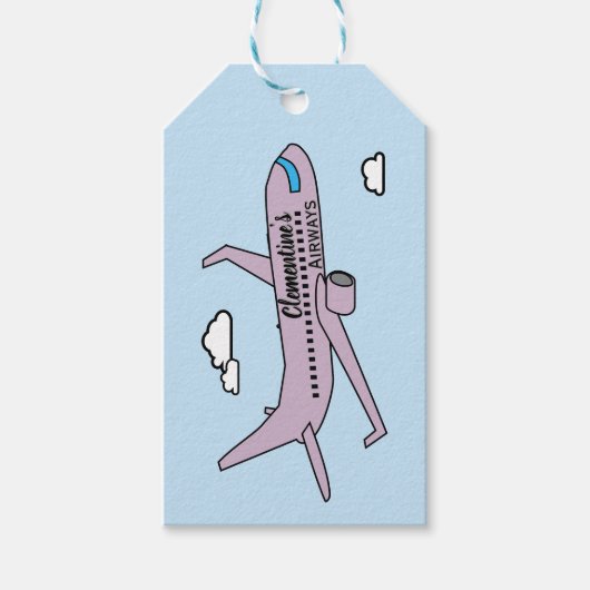 Anpassbares Flugzeug Geschenkanhänger (Vorderseite)