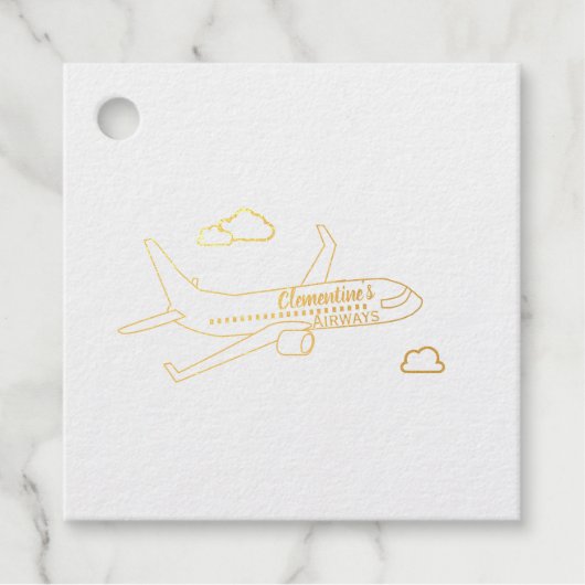 Anpassbares Flugzeug Geschenkanhänger (Vorderseite)