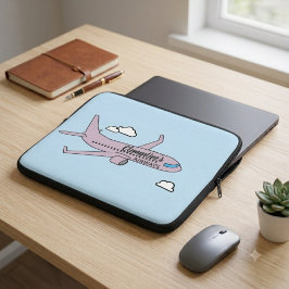 Anpassbares Flugzeug  Laptopschutzhülle