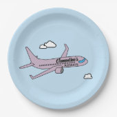 Anpassbares Flugzeug Pappteller (Vorderseite)