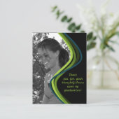 Anpassbares Foto - Abschluss Dankeschön Karte (Stehend Vorderseite)