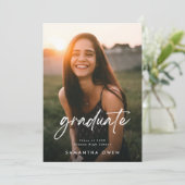 Anpassbares Foto für Hochschulabsolventen Ankündigung (Stehend Vorderseite)