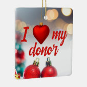 Anpassbares Foto I Liebe meines Spendertransplanta Keramikornament (Rechts)