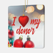Anpassbares Foto I Liebe meines Spendertransplanta Keramikornament (Links)