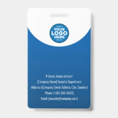 Anpassbares Foto-ID-Abzeichen für Mitarbeiter Ausweis (Rückseite)