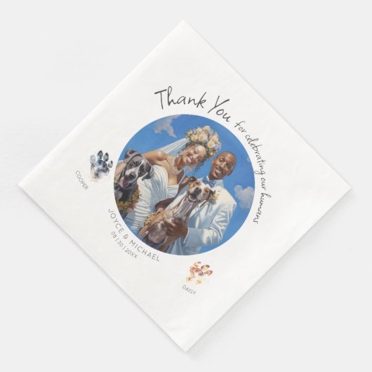 Anpassbares Foto mit Pad-Tograph für Hunde Serviette (Ecke)