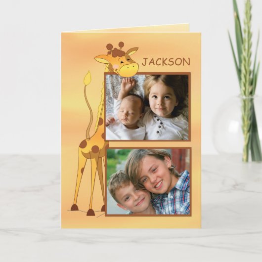 Anpassbares Foto, Name Big Brother gratulieren Karte (Vorderseite)