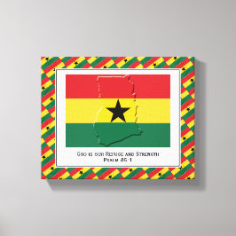 Anpassbares Foto | Patriotisch | GHANA FLAG Leinwanddruck