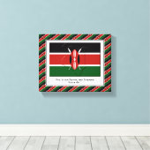Anpassbares Foto | Patriotisch | KENYA FLAG Leinwanddruck (Insitu (Holzboden))