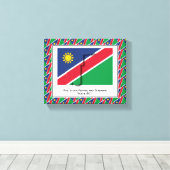 Anpassbares Foto | Patriotisch | NAMIBIA FLAG Leinwanddruck (Insitu (Holzboden))