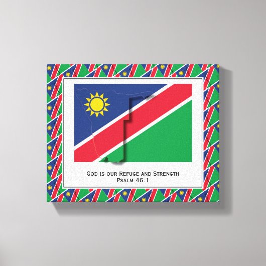 Anpassbares Foto | Patriotisch | NAMIBIA FLAG Leinwanddruck (Vorderseite)