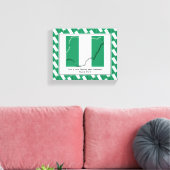 Anpassbares Foto | Patriotisch | NIGERIA FLAG Leinwanddruck (Insitu (Wohnzimmer))