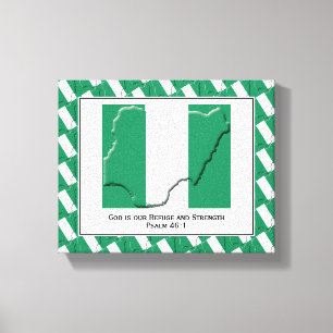 Anpassbares Foto Patriotisch NIGERIA FLAG Leinwanddruck