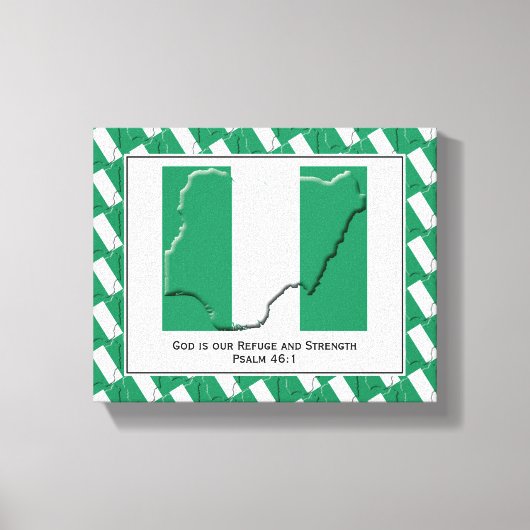 Anpassbares Foto | Patriotisch | NIGERIA FLAG Leinwanddruck (Vorderseite)