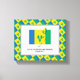 Anpassbares Foto | Patriotisch | ST VINCENT FLAG Leinwanddruck