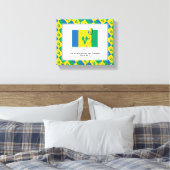Anpassbares Foto | Patriotisch | ST VINCENT FLAG Leinwanddruck (Insitu (Schlafzimmer))