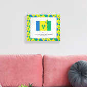 Anpassbares Foto | Patriotisch | ST VINCENT FLAG Leinwanddruck (Insitu (Wohnzimmer))